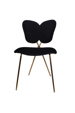 Madame Butterfly, krzesło z obiciem, czarne, wym.50x47x85cm