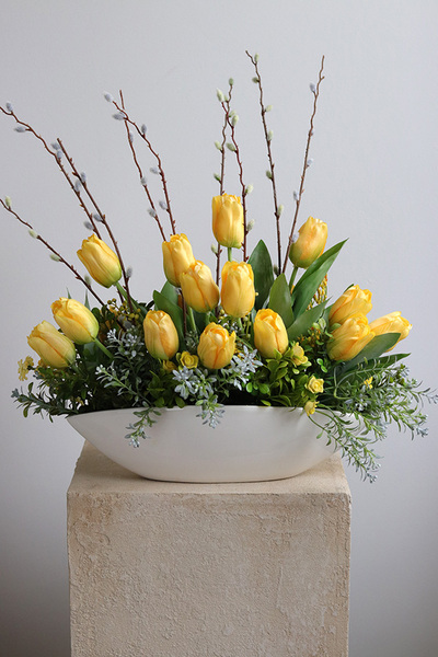 Amira, klasyczny stroik wielkanocny, wym.45x40x22cm