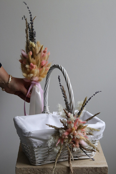 Heloita, komplet dekoracji wielkanocnych. koszyczek & palemka, wys.30/55cm