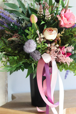 Purple Birds, zestaw nagrobny, bukiet nagrobny + wieniec