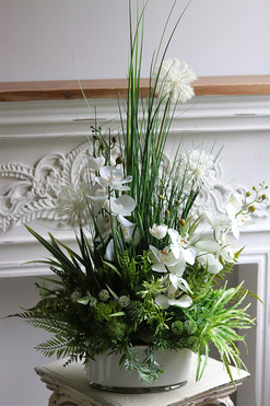 Grenoa Glamour 3, kompozycja z trawą i storczykiem, wys.74cm