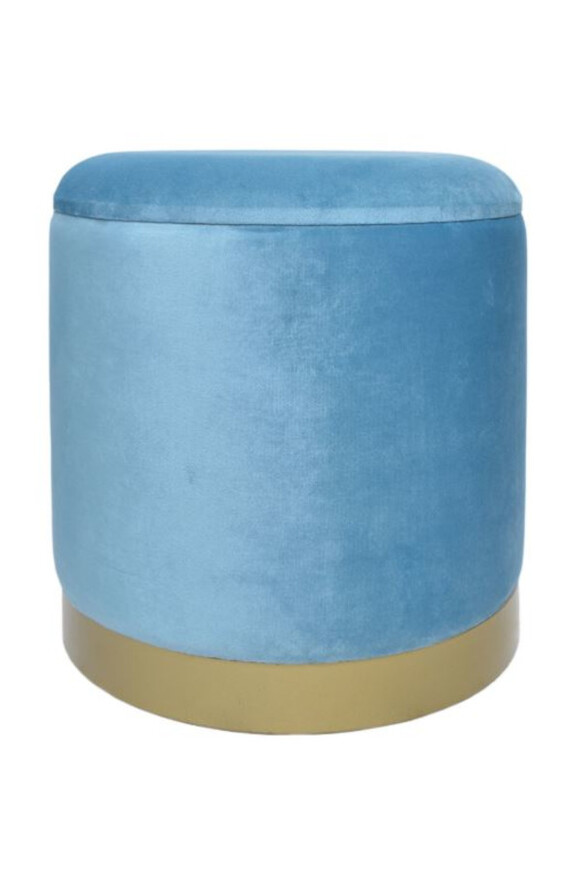 Celebration Blue Medium, aksamitna pufa / siedzisko, wym.36x36x35cm