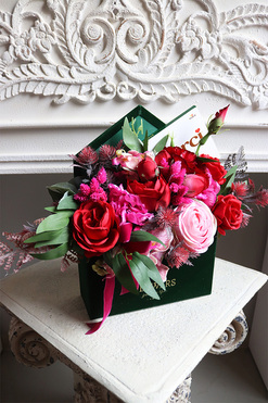  koperta flowerbox Nellana Chocolate, wym.29.5x30cm