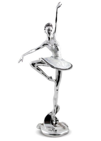 Balerina B Glamour, figurka srebrna, wym. 36x15x8.5cm 