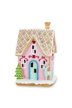 Gingerbread M, świąteczny domek z piernika LED, wym.30x20x11.5cm