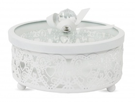 La Bella F, dekoracyjny pojemnik / puzderko, wym.10.5x14x14cm