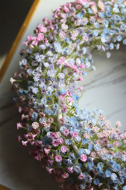 Kaszka Pastelowa Simple, wiosenny wianek dekoracyjny, śr.34cm