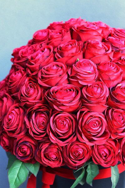 flowerbox na prezent Jubileo 90 Róż w czarnym pudełku