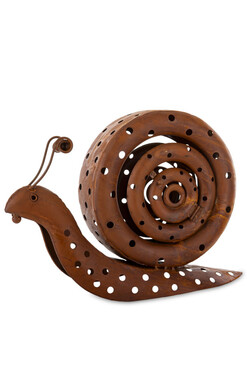 Rust, metalowa dekoracja ogrodowa, ślimak, wys.28.5cm