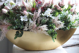 Beige & Gold Therina, kompozycja wielkanocna z różowymi tulipanami, wym.40x80cm 