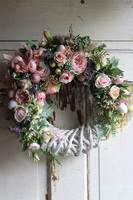 atrakcyjny wielkanocny wianek, Pastellova Nova, śr.43cm