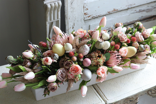 Longia Renoma, podłużna kompozycja wielkanocna, wym.27x77cm  