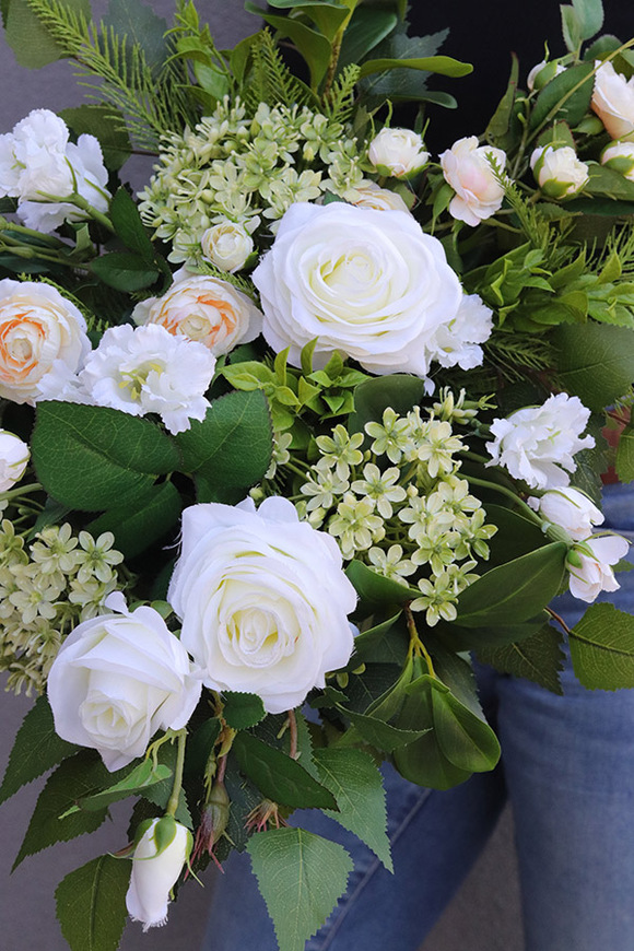 Weiss 2, zestaw dekoracji nagrobnych, kompozycja + bukiet