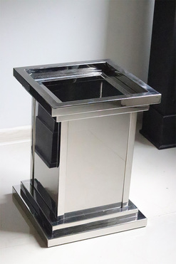 Royal Silver, metalowa donica z półką, wym.40x30x30cm 