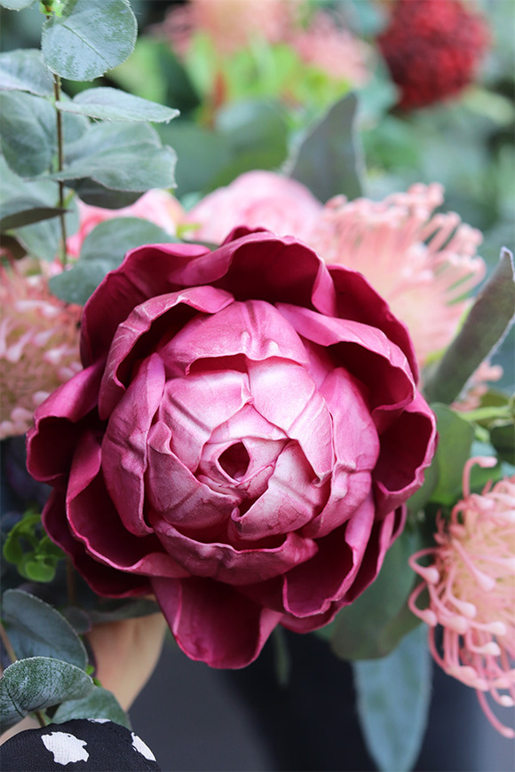 Jasmina, narożna girlanda ze sztucznych kwiatów, dł.120x85cm 