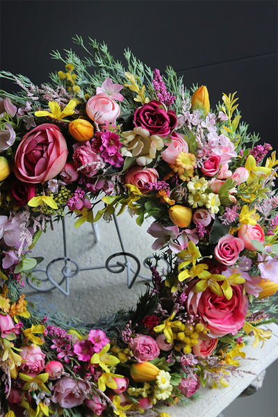 Wiosenna Zorza, wiosenny wianek dekoracyjny