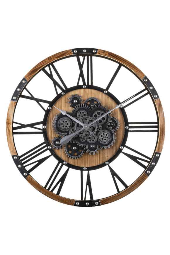 Steam drewniany zegar ścienny