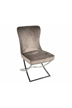 Glamour Mokka, krzesło welurowe, wym.54x68x96cm