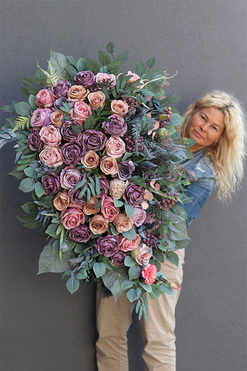 Fioletowa Mgła, wiązanka nagrobna, dł.105cm