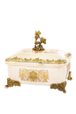 Imperial Gold, ceramiczne puzderko szkatułka B, wym.16.5x18x13.5cm
