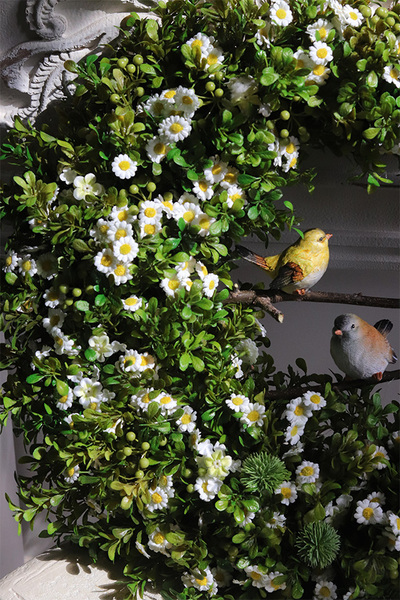 Ptaszki na Gałęzi 3, wiosenny wianek dekoracyjny