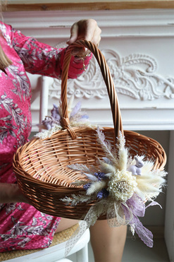 Minelia Netra, dwustronnie dekorowany koszyczek wielkanocny, wys.35cm  