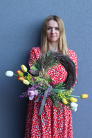 Tulipania Pepite, wiosenny wianek z tulipanami