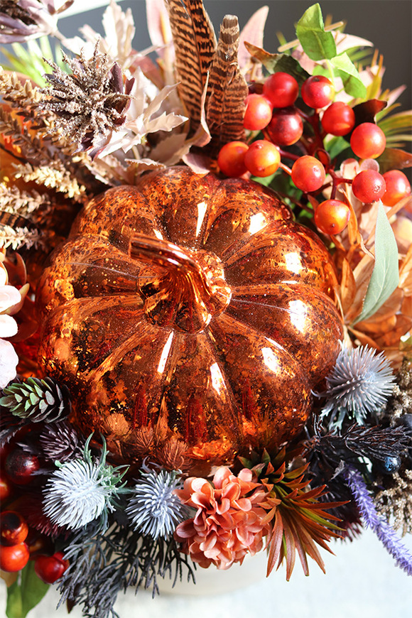 Dynia Glitter Velvet, jesienny flowerbox dekoracyjny