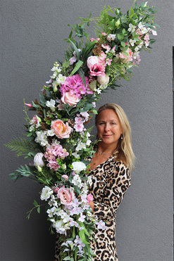 Malediwy Pink 2, stylowa girlanda ze sztucznych kwiatów, dł.150cm 