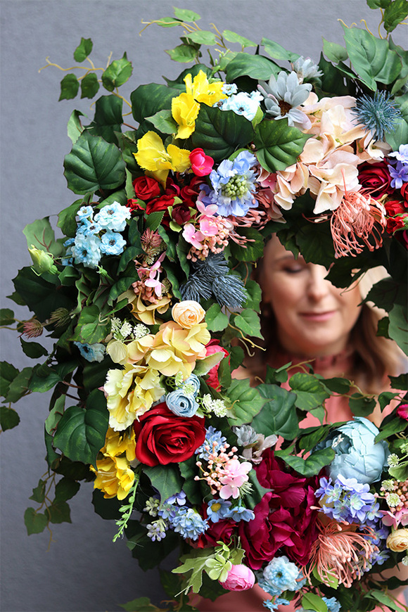 bardzo duży barwny wianek, Marietta Summer 2