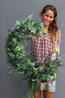 Subtelle Boho Simple, zielony wianek na obręczy