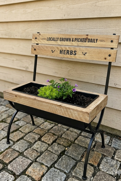 Herbs, kwietnik ławka, wym.65x54x33.5cm