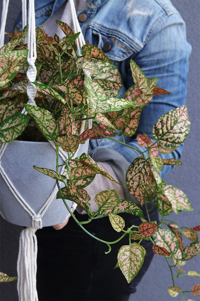 Green House, sztuczna roślina w wiszącej donicy