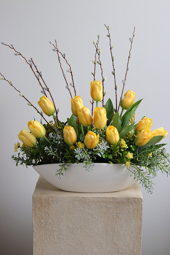 Amira, klasyczny stroik wielkanocny, wym.45x40x22cm