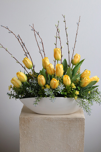 Amira, klasyczny stroik wielkanocny, wym.45x40x22cm