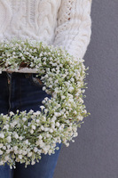 Gipsówka, wiosenny wianek z kaszki