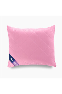 Mikrofibra, pikowana poduszka antyalergiczna, róż