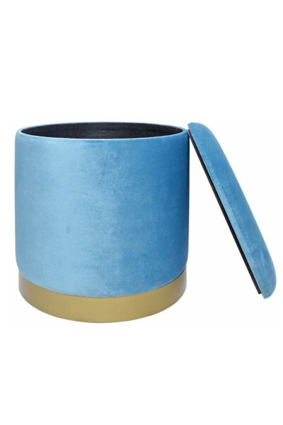 Celebration Blue Medium, aksamitna pufa / siedzisko, wym.36x36x35cm