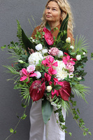 Legutte Pink, kompozycja nagrobna w ceramicznej misie