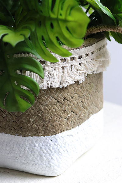 Monstera Boho Basket, drzewko sztuczne w donicy