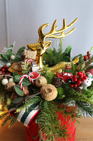 Złoty Jeleń, flowerbox świąteczny LED