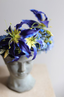  kwiatowy wianek na głowę Niebieska Mazovia, rozmiar uniwersalny