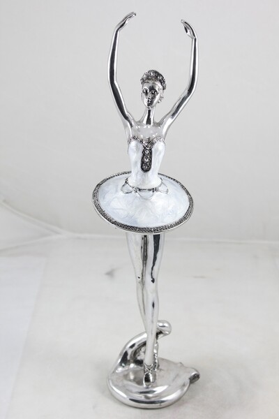 Balerina B Glamour, figurka srebrna, wym. 36x15x8.5cm 