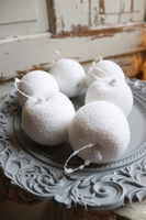 Śnieżne Jabłka, komplet 6-ciu zawieszek