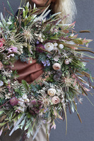 Boho Gerera, wianek dekoracyjny z suszem