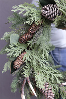 Poroże, wianek ozdobny / stroik dekoracyjny, śr.55cm