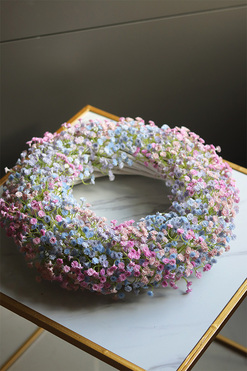 Kaszka Pastelowa Simple, wiosenny wianek dekoracyjny, śr.34cm