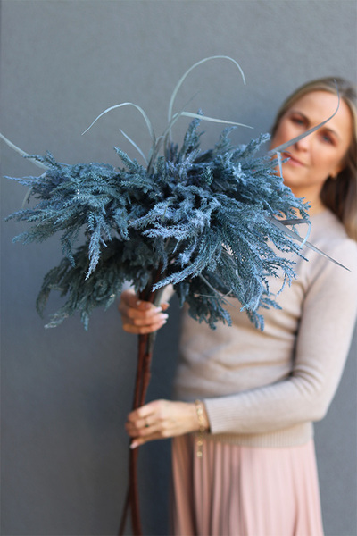 Boho Grass Blue, bukiet sztucznych traw