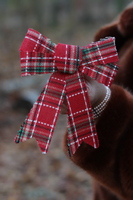 OD RĘKI Tartan, kraciasta kokarda zawieszka C, kpl.2szt