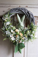 Greeneria, wielkanocny wianek z zajączkiem, śr.45cm